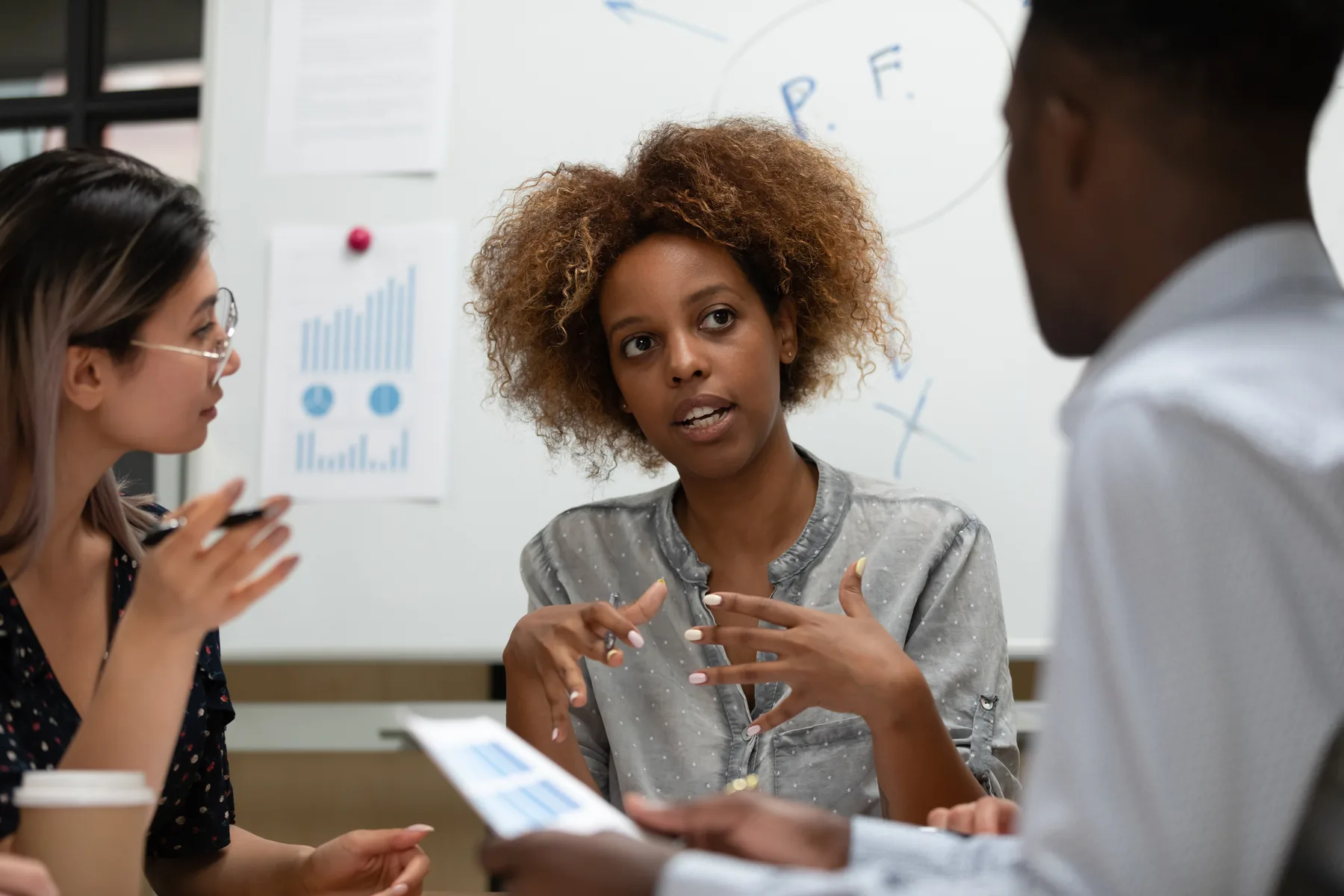 Subject matter expert discussing authentic workplace scenarios